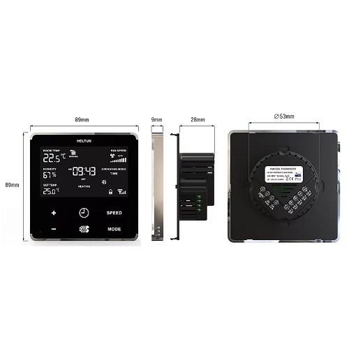 Heltun Fan Coil Thermostaat Z-Wave Plus Zwart/Zwart